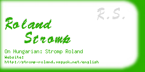 roland stromp business card